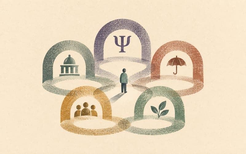 Visual map of Ahpra, the Psychology Board, insurer, association, and practitioner roles