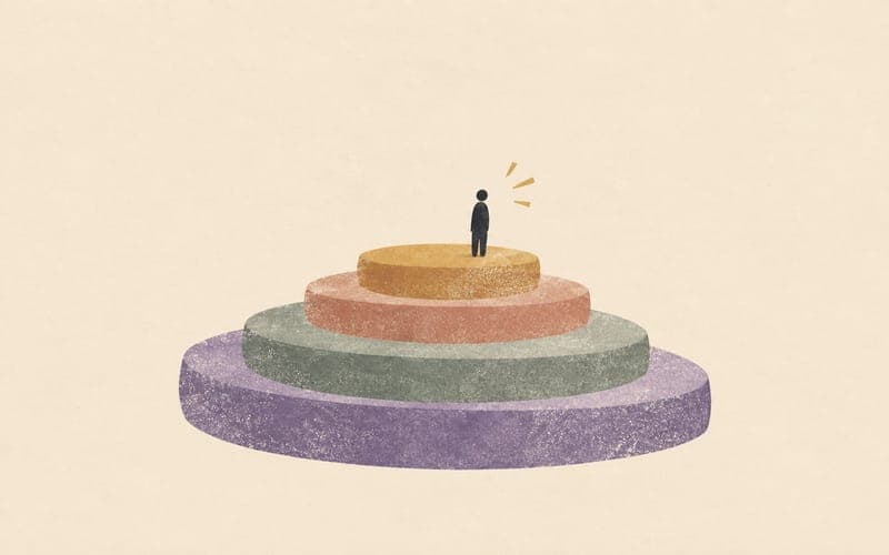 Layered foundations representing autistic support needs and system stability