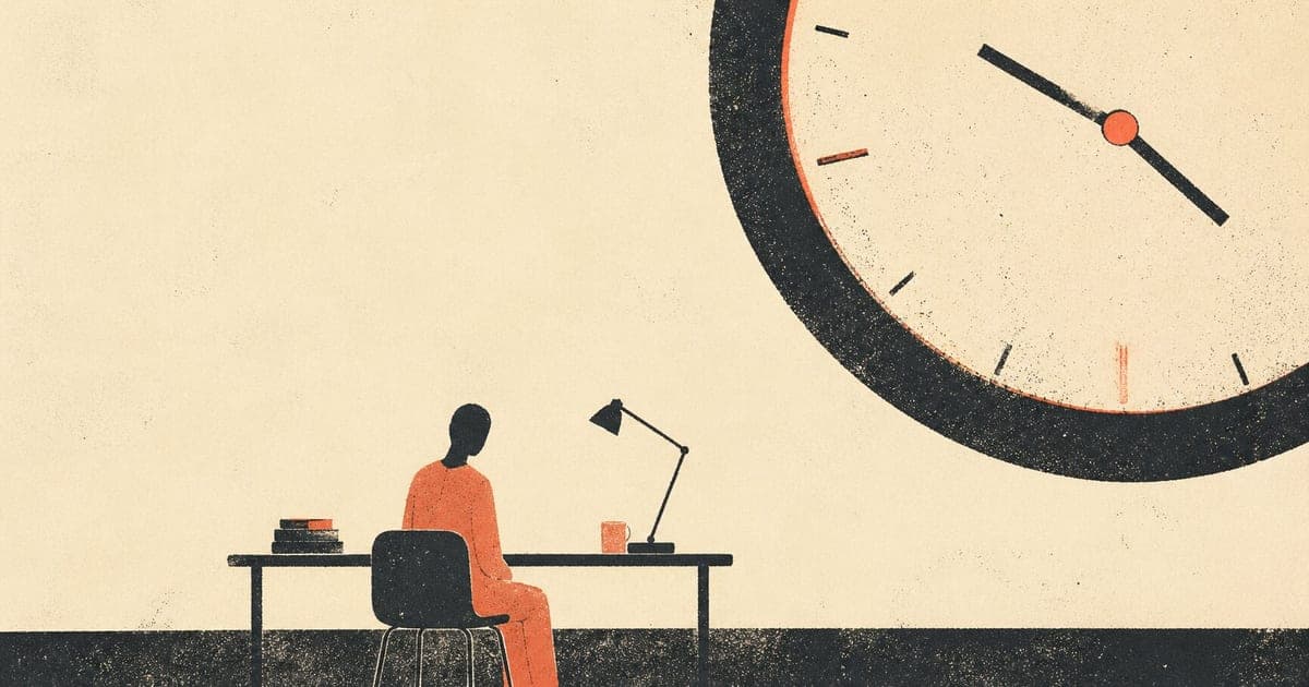 Provisional psychologist at a desk surrounded by enrolment paperwork and clinical documentation