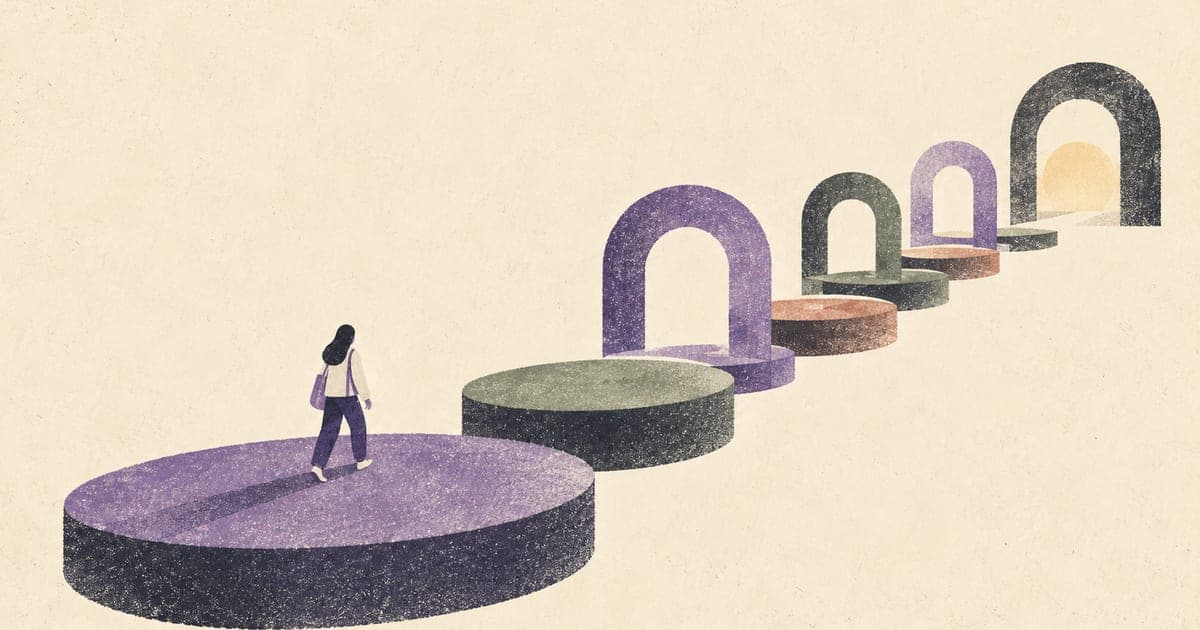 Psychology student following a long pathway from university study towards professional registration