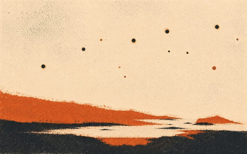 Queensland abstract coastal geography and university nodes, Risograph in terracotta and charcoal on cream