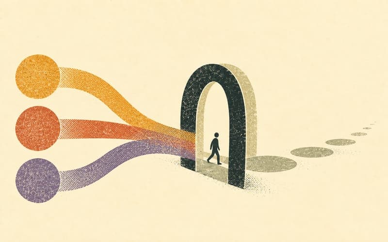 Three overseas qualification streams narrowing into a Psychology Board assessment gate, with the application still continuing afterward