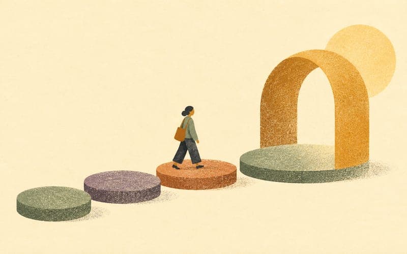 An experienced overseas clinician stepping into a supervised Australian practice context, shown as a bridge rather than a reset