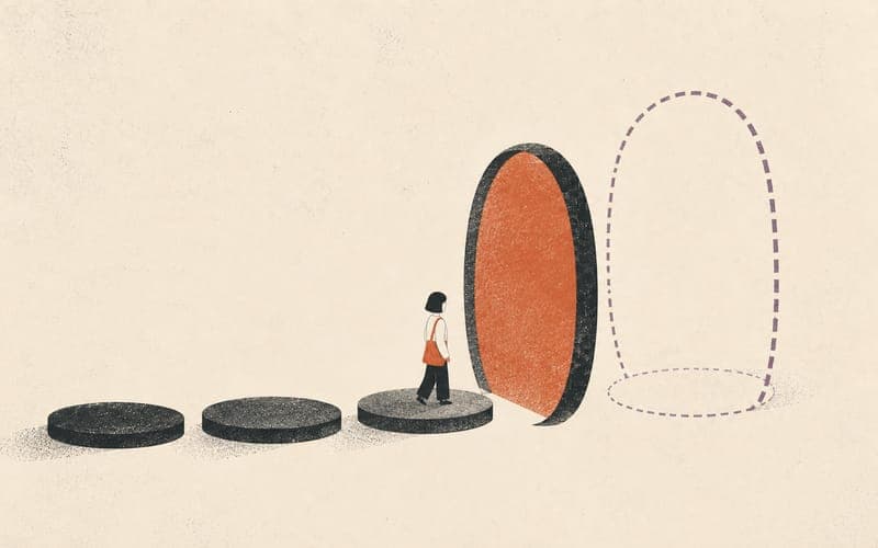 A student exit point after three years beside a still-unfinished assistant role outline