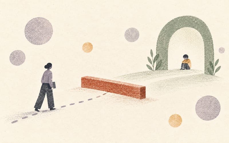 A psychologist approaching a clearly defined reporting threshold within a larger field of child-safety concerns