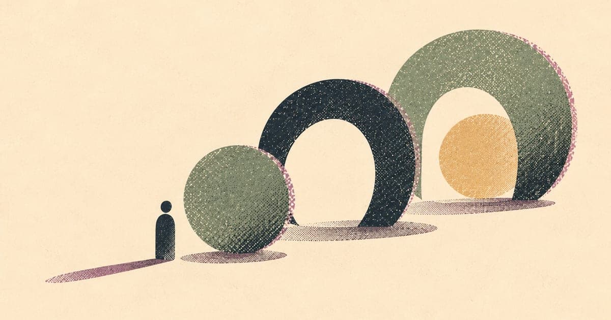 Abstract numbers and supervision symbols, Risograph illustration in charcoal and sage green.