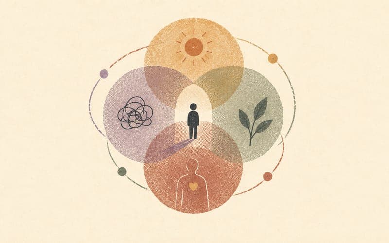 Integrated whole-person formulation map across body, environment, and psychology