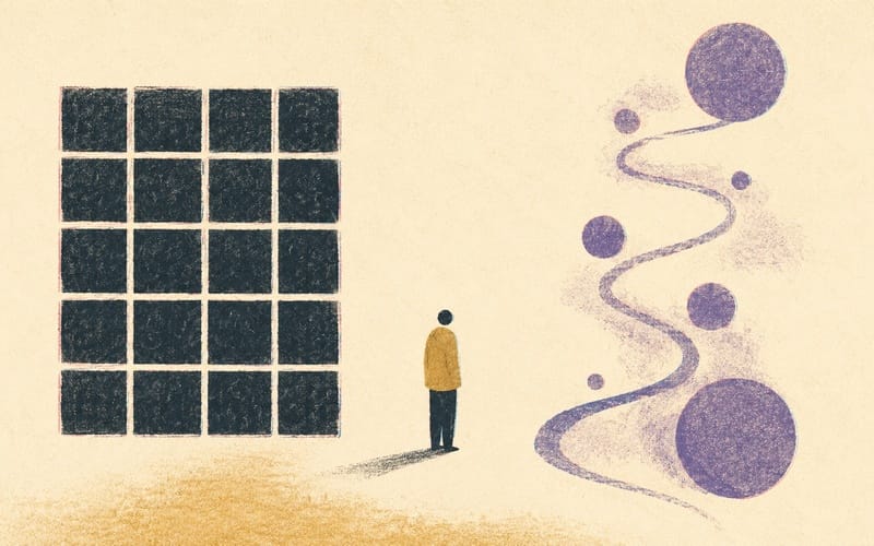 Editorial scene of institutional promises versus lived mismatch and moral strain