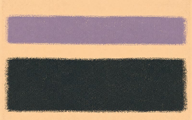Layered geometric forms suggesting two-stage structure — first and second tier, Risograph dusty violet and charcoal on cream