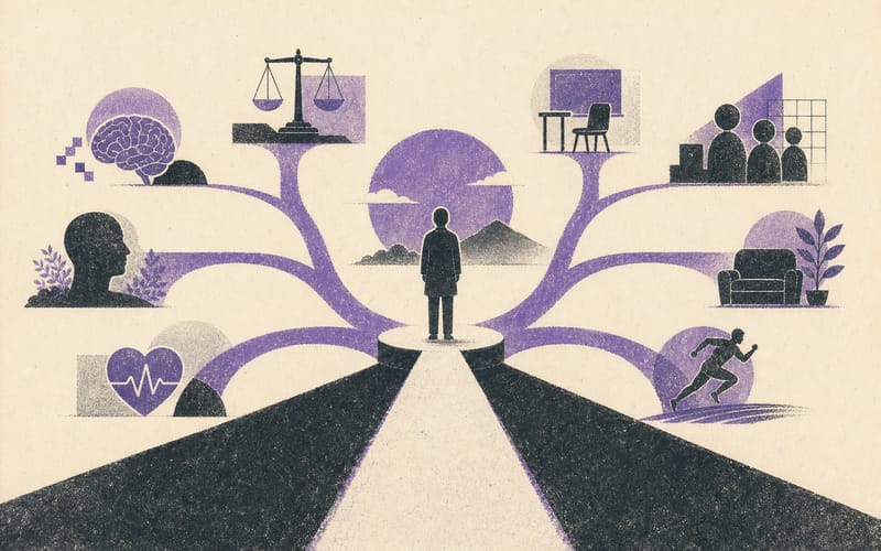 A registered psychologist pathway continuing into separate endorsement routes after general registration