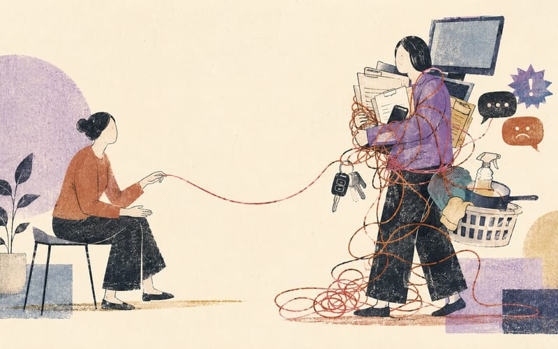 A psychologist pulled toward a rescue posture, with the practical task becoming the dominant role dynamic