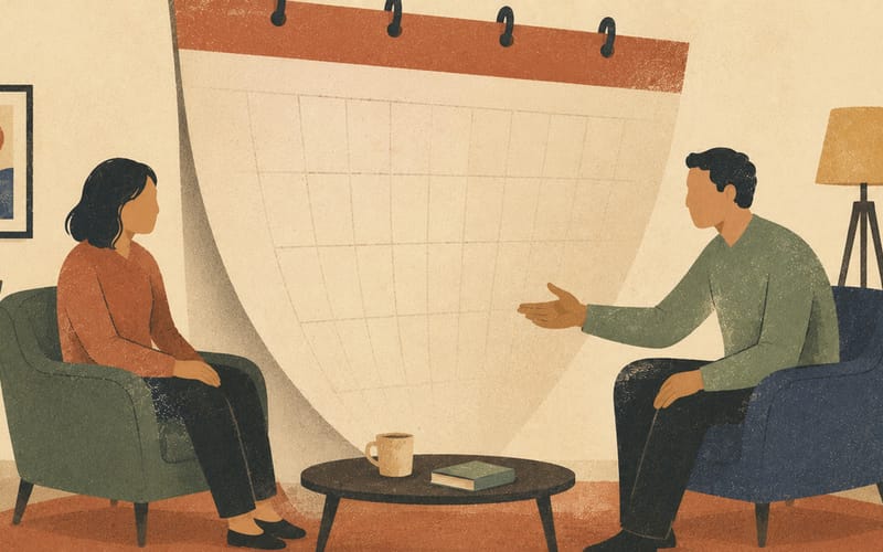 Setting expectations early in treatment so ending plans are foreseeable, not abrupt