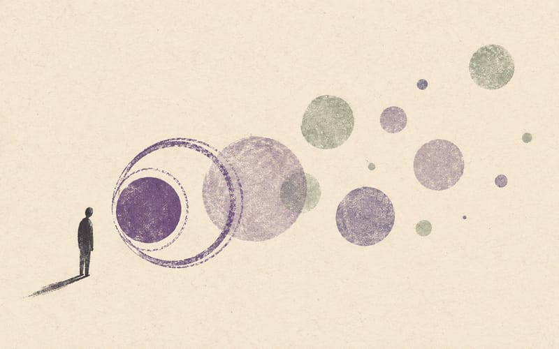 A tiny figure beside three overlapping circles, representing learning, strengthening and using a skill across settings